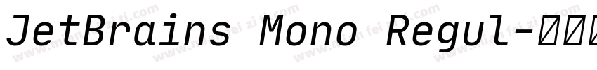 JetBrains Mono Regul字体转换